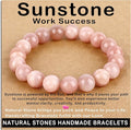 AD Beads Handmade Gemstone Stretch Elastic Bracelet Crystal Healing Reiki Nature's Beauty and Spiritual Essence Unisex