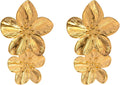 Flower Earrings for Women,Boho Statement Large Double Flower Earrings Trendy Chunky Floral Stud Earrings Elegant Chic