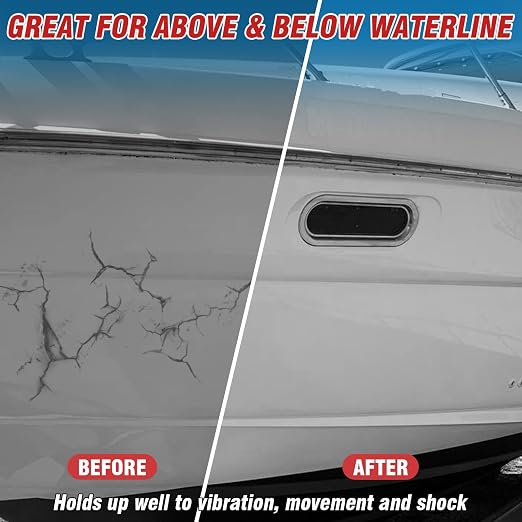 3.38 oz Marine Sealant White, Marine Adhesive Permanent, Silicone Sealant High - Image 4