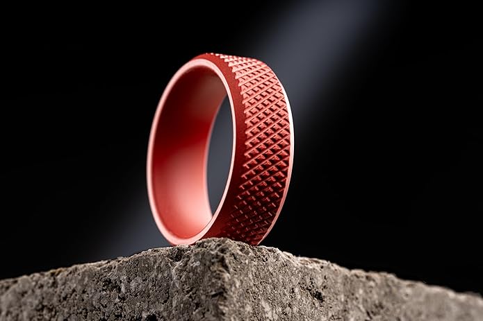 100S JEWELRY Knurl Tungsten Rings with Knurling Diamond Pattern Men Wedding Band 8mm wide Hypoallergenic Size 6-16