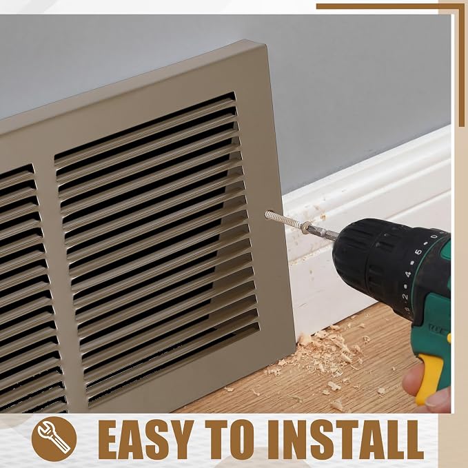 Honeydak 1 Pack Baseboard Register Vent Covers 12" x 6" Duct Opening - Image 4
