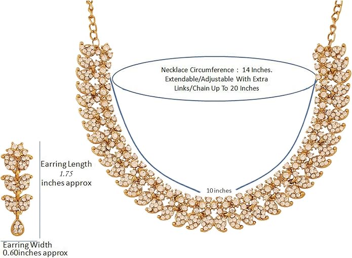Touchstone Indian wedding jewelry set gold traditional necklaces for women statement rhinestone sets hollywood glamour style crystal stone bridal costume golden necklace