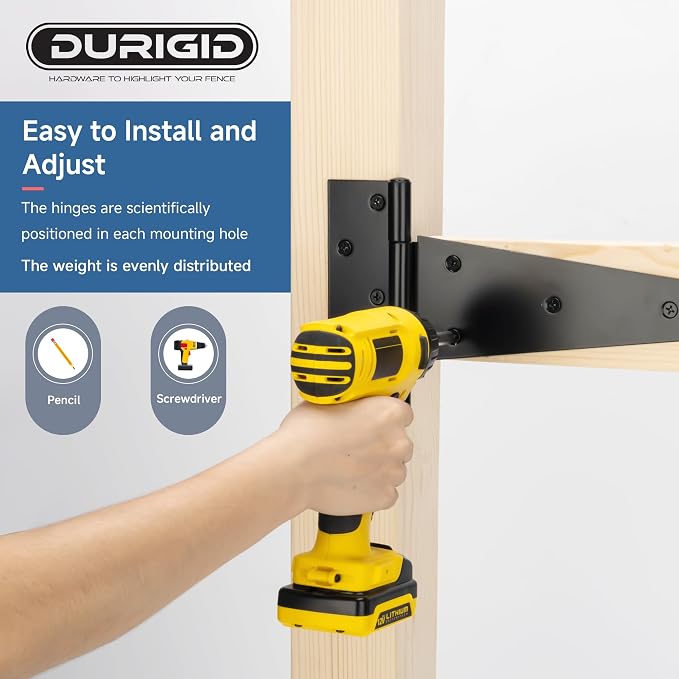 2 Pack 12 Inch T Hinge, Heavy Duty Hinges - Image 5