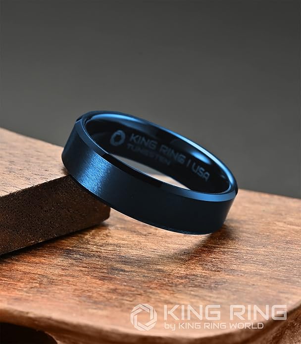 King Ring Tungsten 4/6/8/10mm Rings – Super Polished Matt Finish Tungsten Rings – Designed in USA