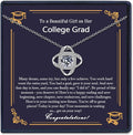 EPIRORA Sterling Silver Cubic Zirconia Love Knot Pendant Necklace for Women, Graduation Birthday Christmas Jewelry Gifts for Friends/Wife/Sister/Daughter/Mom