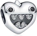 Family Mom Heart Charms 925 Sterling Silver Bead for Bracelets and Necklaces For Women Jewelry Present