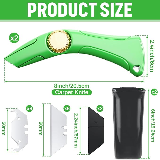 WILLBOND 2 Pack Heavy Duty Fixed Roofing Knife - Image 2
