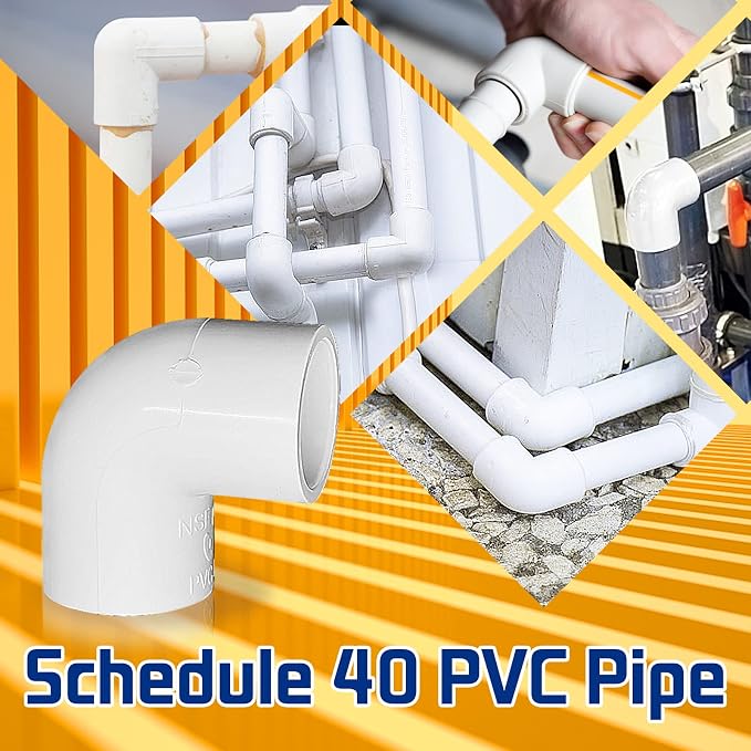 Pack of 10 1/2inch PVC 90 Degree Elbow, 2 Way Right Angle Adapter Fittings - Image 8