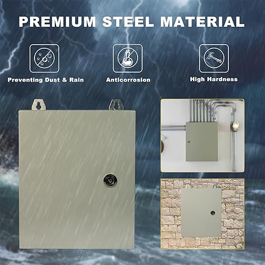 Waterproof Electrical Enclosure 24 x 16 x 12'', Outdoor Electrical Box - Image 6
