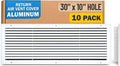 Fits 30x10 Hole | Aluminum Return Air Grille by Handua | Vent Cover Grill by Handua