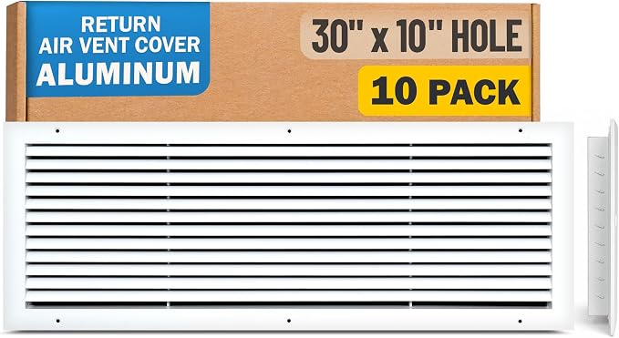 Fits 30x10 Hole | Aluminum Return Air Grille by Handua | Vent Cover Grill by Handua