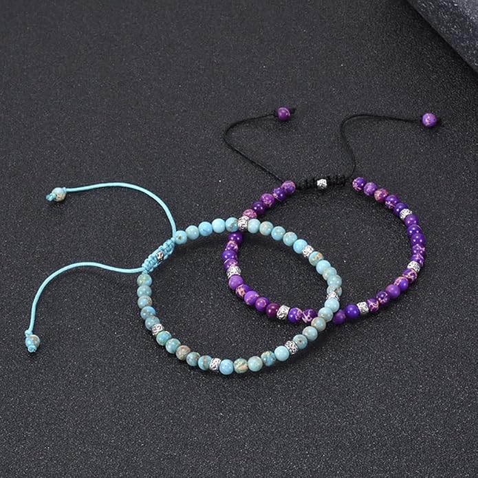 ZOSOJONA Women Handmade Boho Wrap Bracelets Natural Stone Variety Beads Strand Bracelet