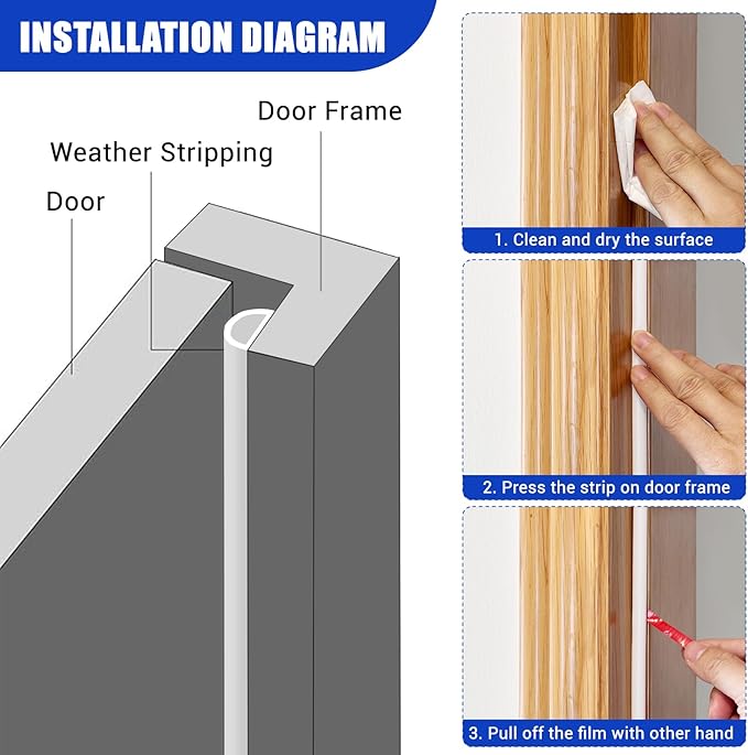 Weather Stripping Door Seal Self Adhesive Weather Strip Silicone D Shaped Door - Image 3