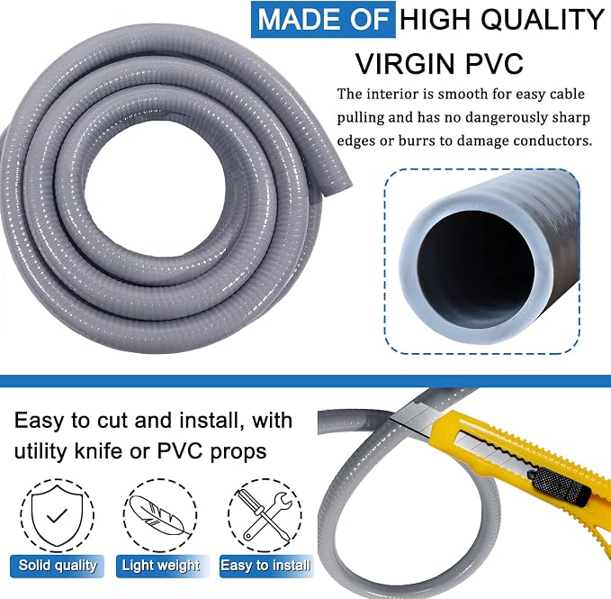 1 inch 100 Ft Electrical Conduit Kit, Liquid-Tight Conduit and Connector | Flex - Image 3