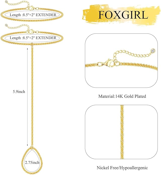 Foxgirl Gold Ankle Bracelets for Women 14K Gold Plated/Silver Anklets for Women Waterproof Minimalist Cuban Link Anklets Set Dainty Layered Ankle Bracelets Anklets for Women Gold Anklet Jewelry Gifts