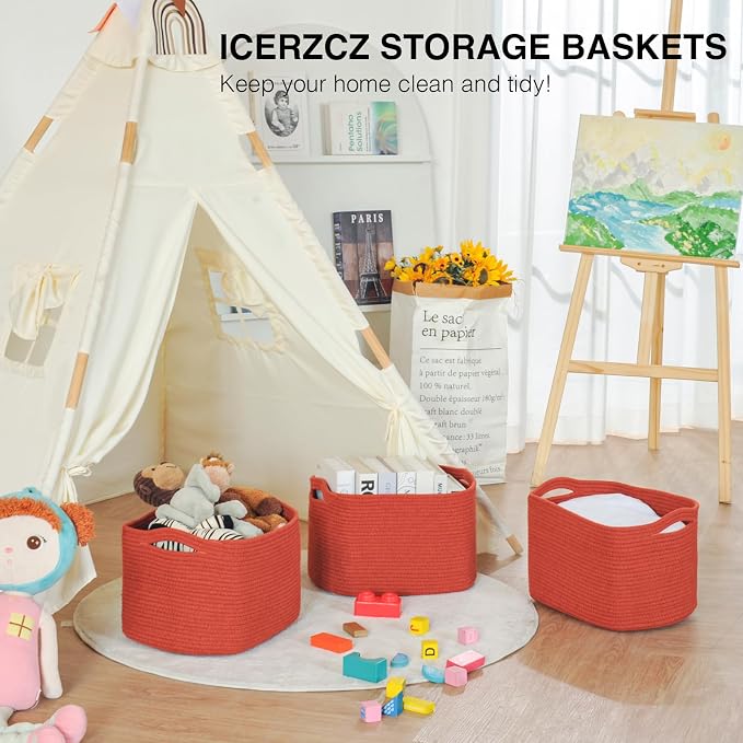 ICERZCZ Storage Baskets for Organizing, Storage Basket for Shelves, Toy Towel - Image 6