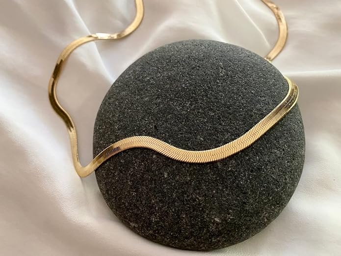 Natural Freshwater Baroque Pearl Necklace 14K Gold Plated Dainty Choker Necklace for Women Girls Snake Chain/Cuban Link/Paperclip/Ball Beaded Chain/Tennis Chain Fashion Jewelry for Gift