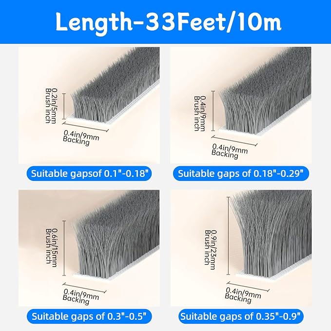 33 Ft Weather Stripping Door Seal Tape, Window Noise Blocker, Noise Blocker - Image 2