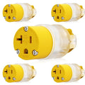 ELEGRP Lighted 20 Amp 125 Volt NEMA 5-20R 2 Pole 3 Wire Grounding Straight by ELEGRP%7CELEGROUP