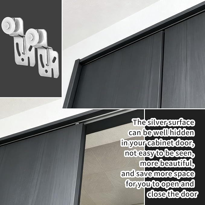 Complete Sliding Closet Door Roller Kit, Includes 4 Rectangular Smooth Rollers - Image 6