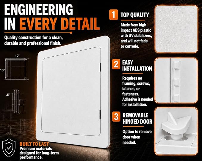 Morvat Access Panel 10x10 Inch for Drywall & Ceiling - Image 4
