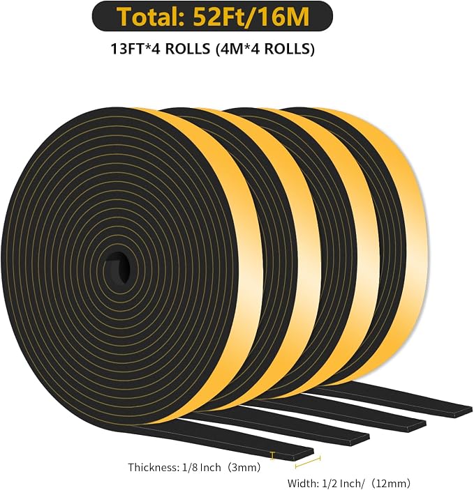 High Density CR Door Seal, for Door and Window, 1/2 in x 1/8 in x 52 Ft | Air - Image 2