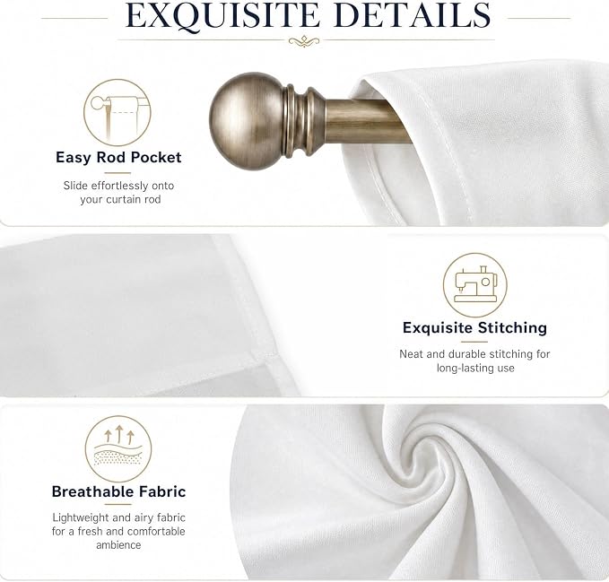 Floral Guitar Music Window Curtains 2 Panels Set, 52 X 84 Inch Polyester Drapes - Image 4