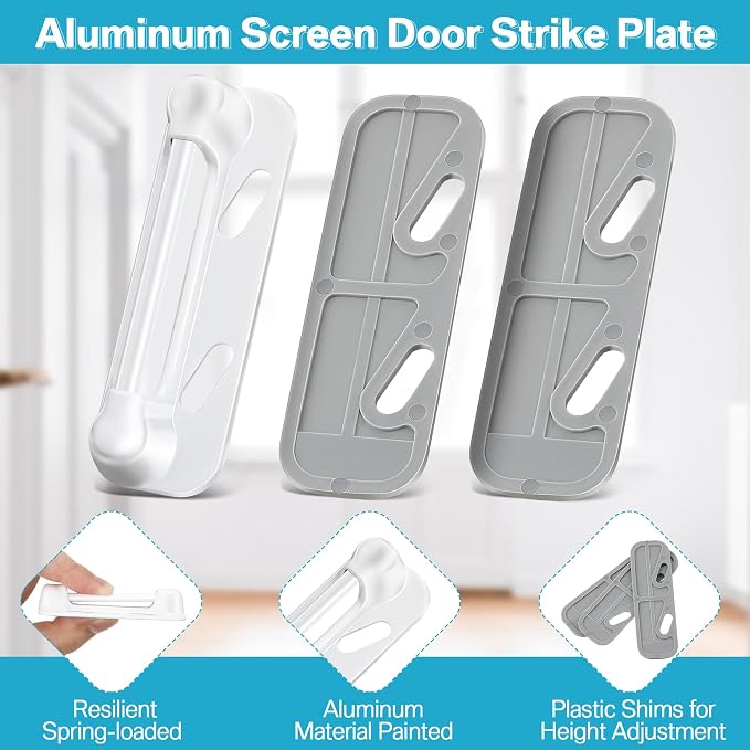 Enhon 1 Pack Screen Door Spring Strike Plate | Spring Loaded Screen and Storm - Image 4