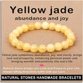 AD Beads Handmade Gemstone Stretch Elastic Bracelet Crystal Healing Reiki Nature's Beauty and Spiritual Essence Unisex
