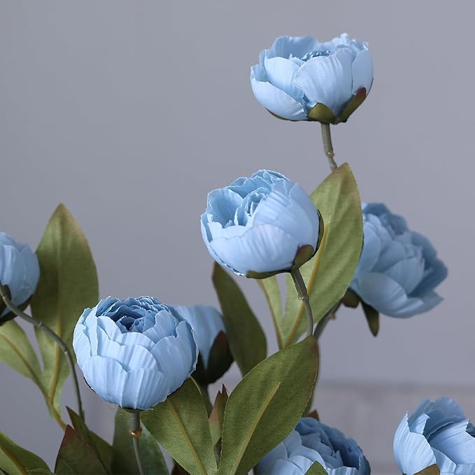 12 Pcs 27" Faux Silk Peony Artificial Flowers Stems - Image 8