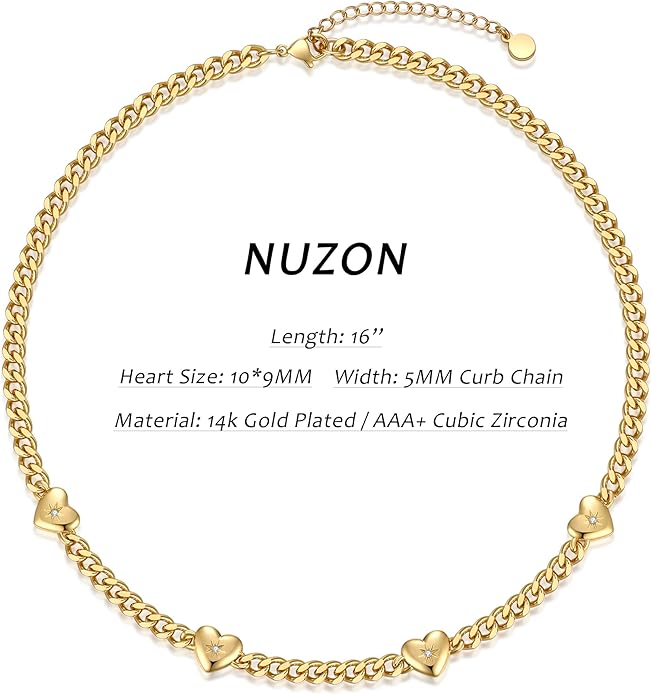 Natural Freshwater Baroque Pearl Necklace 14K Gold Plated Dainty Choker Necklace for Women Girls Snake Chain/Cuban Link/Paperclip/Ball Beaded Chain/Tennis Chain Fashion Jewelry for Gift