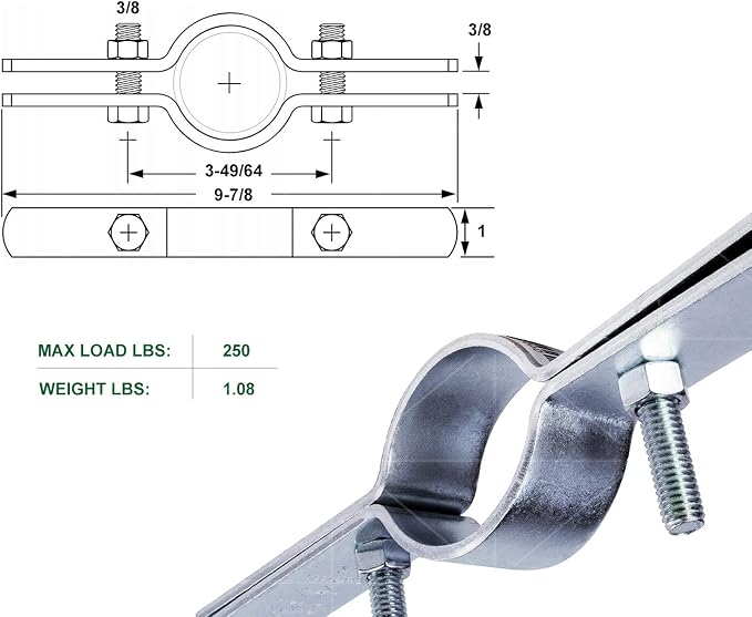 Highcraft DMST-HF112-10 Riser Clamp; Vertical Pipe Hanger - Image 8