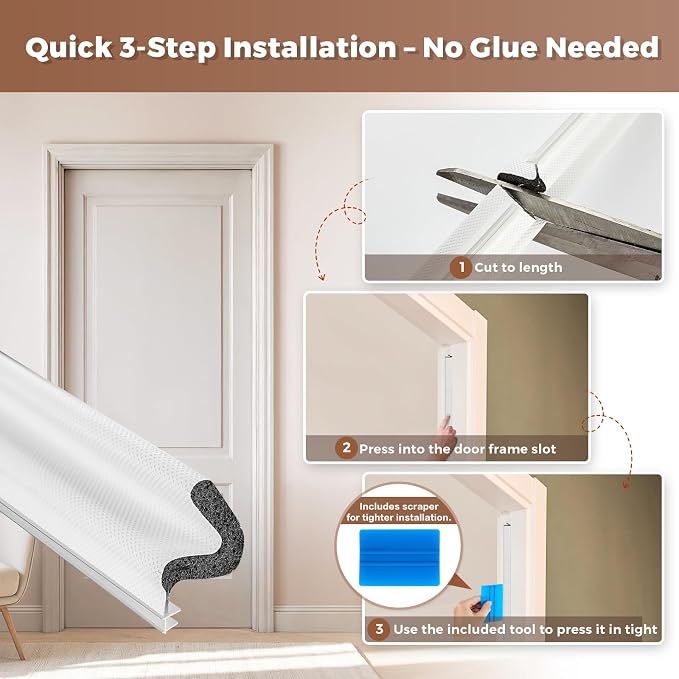 Weather Stripping Door Seal, 60 FT Kerf Foam Strip - Image 5