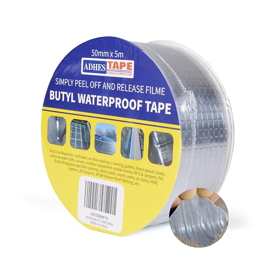 ADHES Butyl Tape Waterproof Tape, 2in x 16ft Aluminum Foil Tape | Butyl Sealant by ADHESTAPEPERSUITOFPERFECTION