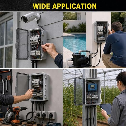 IP67 Outdoor Electrical Junction Box Waterproof 13.8''×9.8''×5.9" | - Image 6
