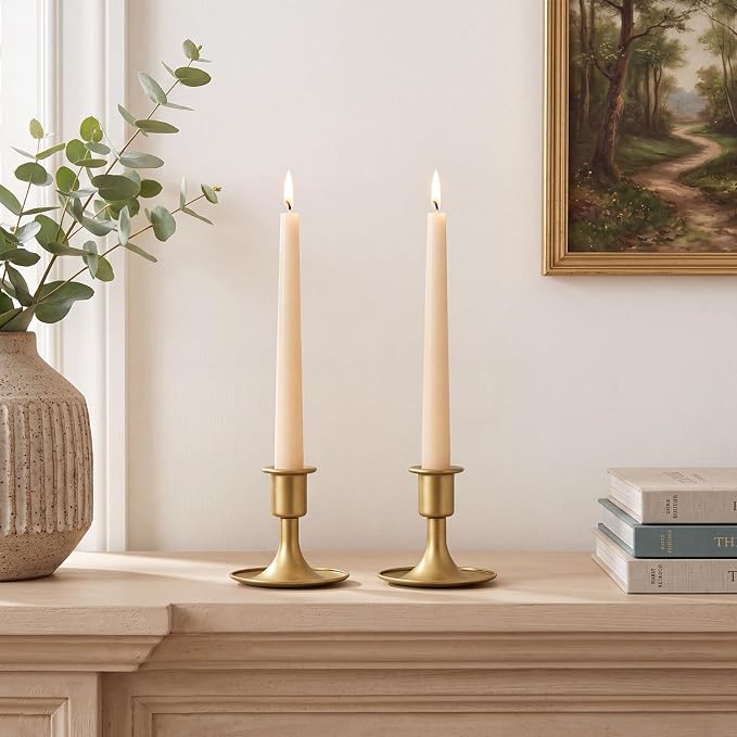 Candlestick Holders Taper Candle Holders, Romadedi Gold Candle Stick Candle - Image 4