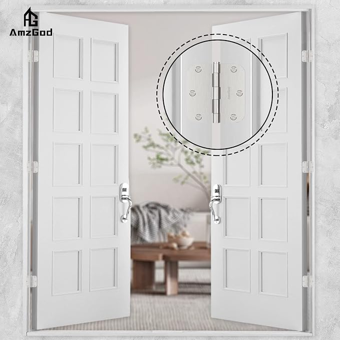 Door Hinges Brushed Nickel - Image 2
