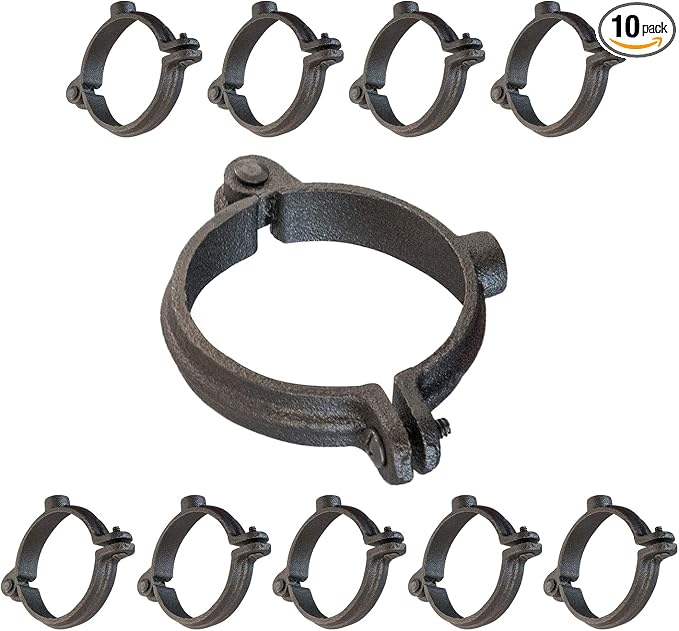 HIGHCRAFT HINGB-38-10 Industrial Decor Hinged Split Ring Pipe Hanger 3/8 in. by Highcraft