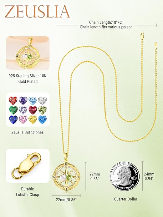 Valentine's Day Gifts for Wife 925 Sterling Silver Double Birthstone Pendant Necklaces I Love You for Always and Forever Necklace Anniversary Birthday Gifts for Wife Girlfriend Mom Her
