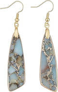 Boho Women Natural Stone Earrings Unique Healing Imperial Jasper Gemstone Energy Hypoallergenic Lightweight Dangle Drop Earrings Multiple Styles Earrings Jewelry for Birthday Party Gift