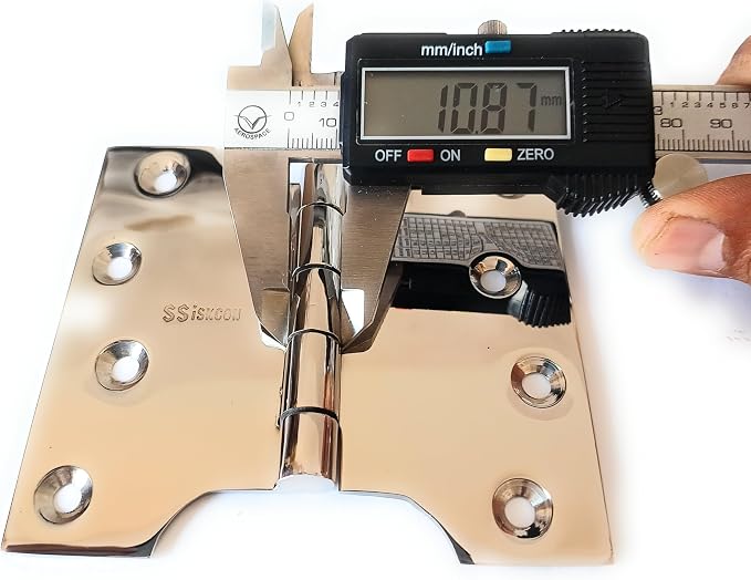 SSISKCON 4 Inch Parliament Door Hinge Wide Stainless Steel - Image 7