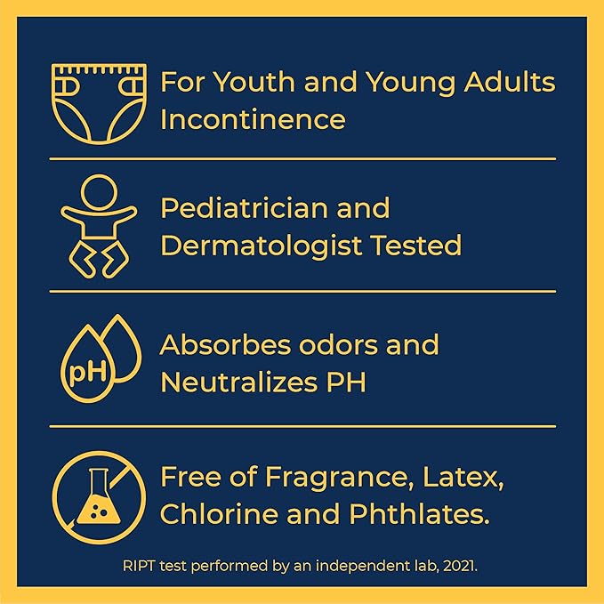 Super Sposie Booster Pads, Max Absorbency for Nighttime Diapers, Use with Overnight Diapers Size 5+ and Night time Pull ups, Incontinence Protection