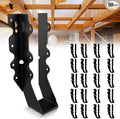 25Pcs Black 2x8 Joist Hangers for Wood, 18 Gauge Metal Face Mount Joist Hanger by Levendor