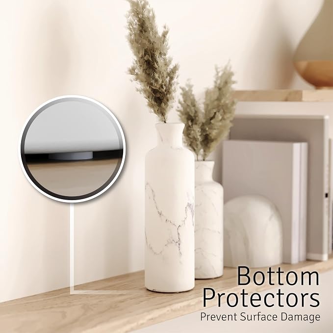 Creative Scents White Marble Look Vases Home Decor - Image 5
