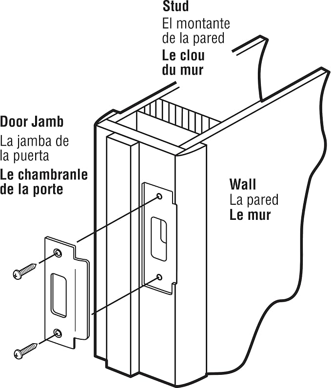 Prime-Line U 9429 Door Strike, US26 Chrome Plated Steel, Commercial ASA - Image 4
