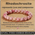 AD Beads Handmade Gemstone Stretch Elastic Bracelet Crystal Healing Reiki Nature's Beauty and Spiritual Essence Unisex