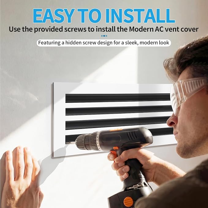 24x8 Modern AC Vent Cover, Decorative Air Vent Register Grille - Image 4