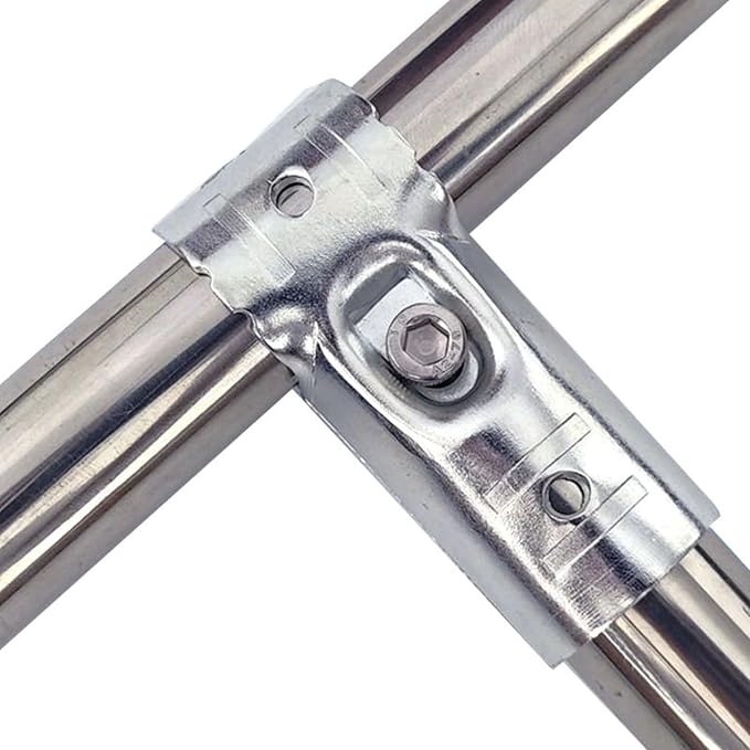 12 PCS 1-1/4" T Pipe Clamps, Heavy-Duty Galvanized Steel Connectors | Chain - Image 4