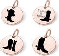 SM Design Western Charm Set of 4 – Stainless Steel Western Charms for Bracelets & Necklaces – Cowgirl, Ranch & Country Style Jewelry Charms – Western Gift for Women & Moms