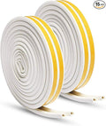 2-Pack Weather Seal Strips for Doors/Windows, 66ft | Thick 0.36"x0.3" fills by KELIIYO
